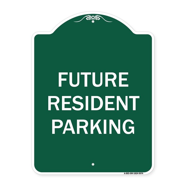 Signmission Future Resident Parking Heavy-Gauge Aluminum Architectural Sign, 24" x 18", GW-1824-9974 A-DES-GW-1824-9974 - main